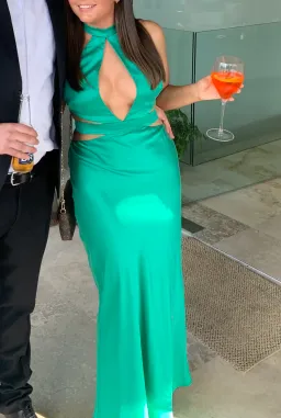 Auteur Emilie Solid Dress Green Size 10 for rent on The Volte - image 2