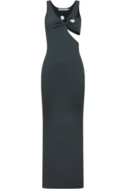 Christopher Esber Disconnect S Buckle Split Dress Green Size 8 for rent on The Volte - image 3