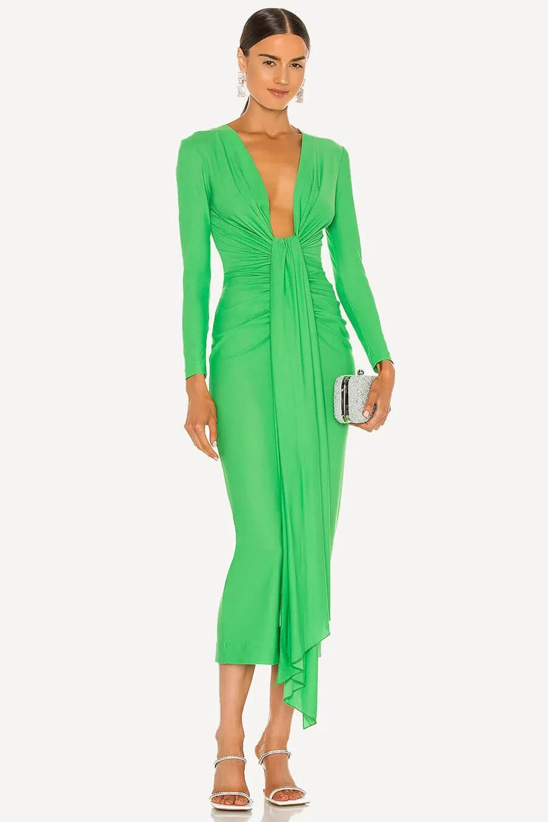 Solace London Lorena Midi Dress Green Size 8 for rent on The Volte - main image