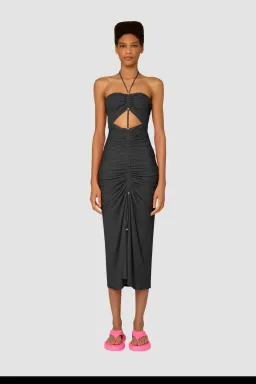 Amy Lynnn Official Vega Jersey Cut Out Midi Dress Black Size 8 for rent on The Volte - image 1