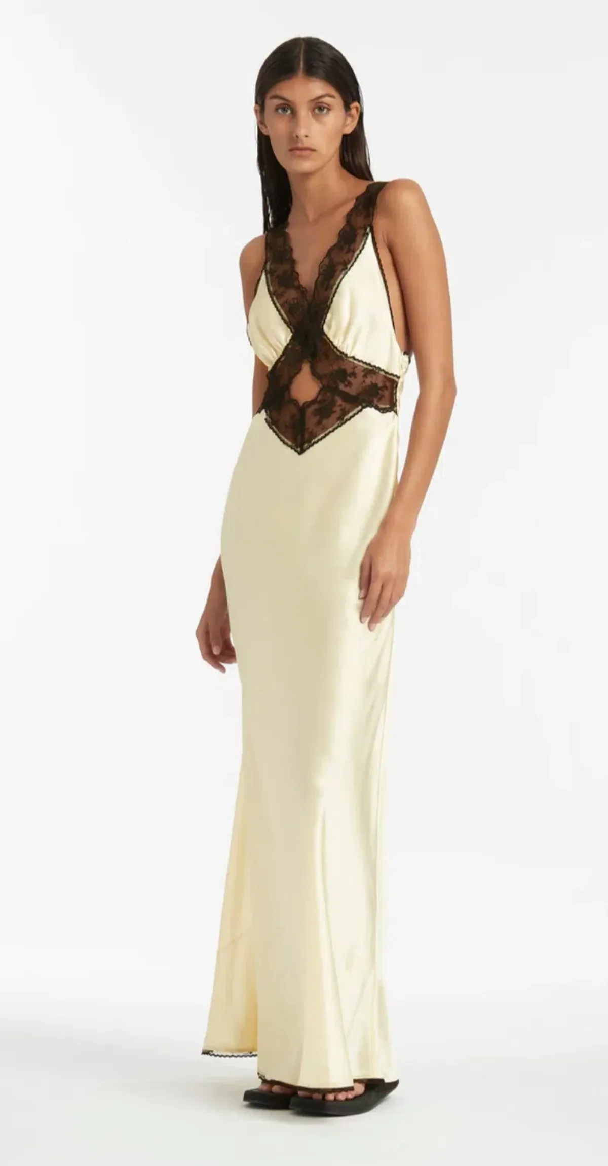 Sir the Label Willa (Aries) Cut Out Dress in Lemon Size 6 for rent on The Volte - main image