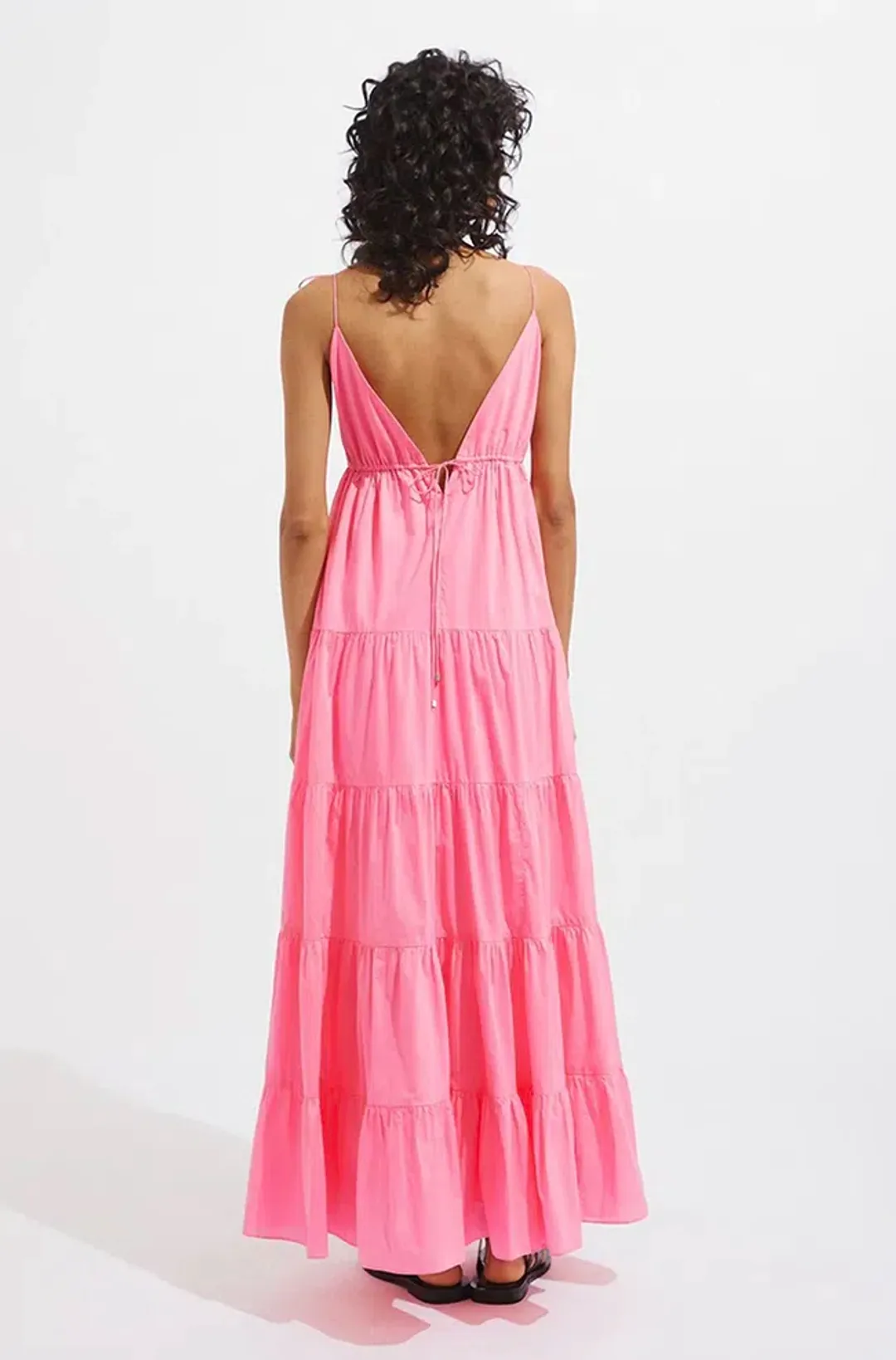 Steele Camellia Dress Neon Pink Size M for rent on The Volte - main image