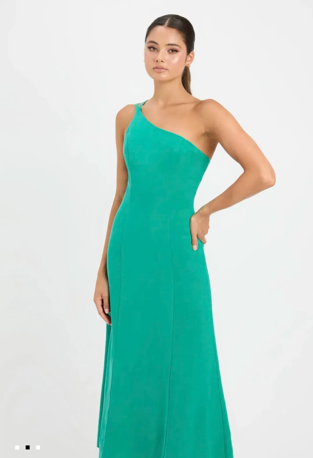 Kookai Clarisa Tie Midi Dress Green Size 10 for rent on The Volte - main image