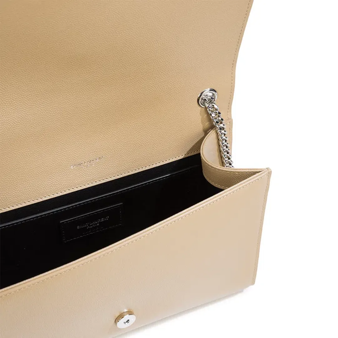 Saint Laurent Kate Monogram Leather Shoulder Bag Nude for rent on The Volte - main image