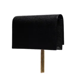 Saint Laurent Kate Textured Leather Shoulder Bag Black with Gold Tassel for rent on The Volte - image 4