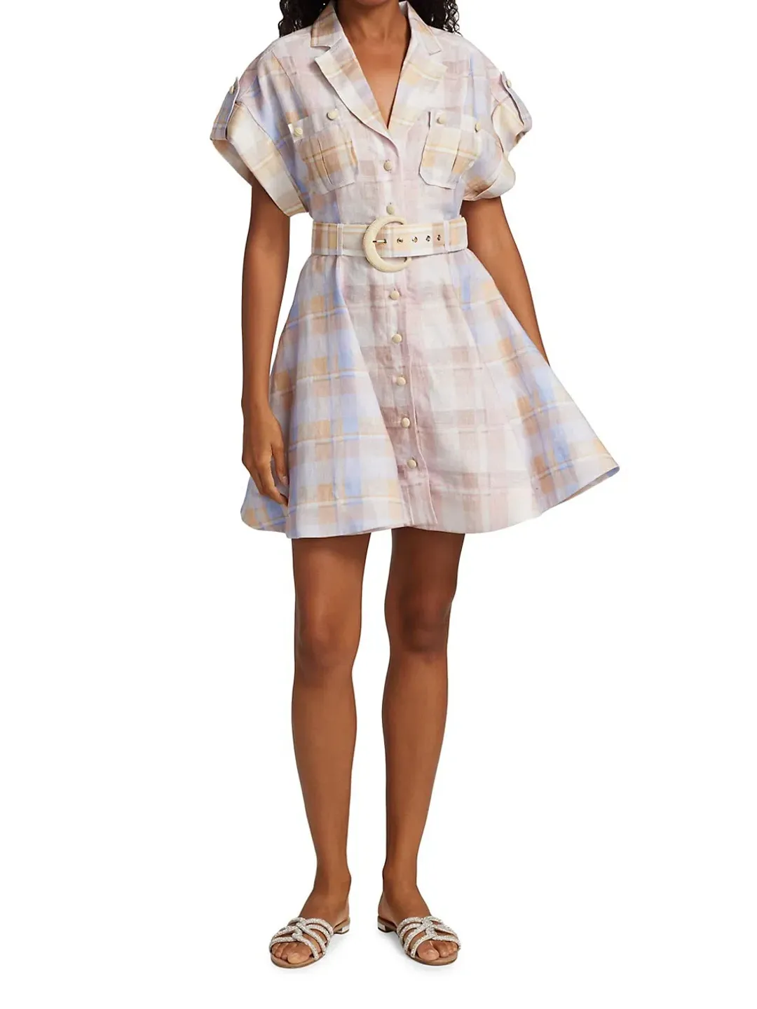 Zimmermann Dancer Spliced Mini Dress Print Size 1 / Au 10 for rent on The Volte - main image