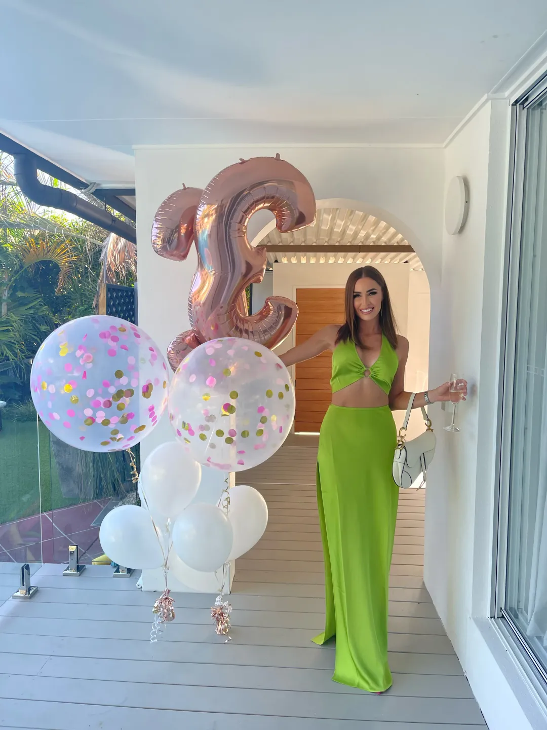 Rat & Boa Portia Top and Serena Skirt Set Green Size S  for rent on The Volte - main image