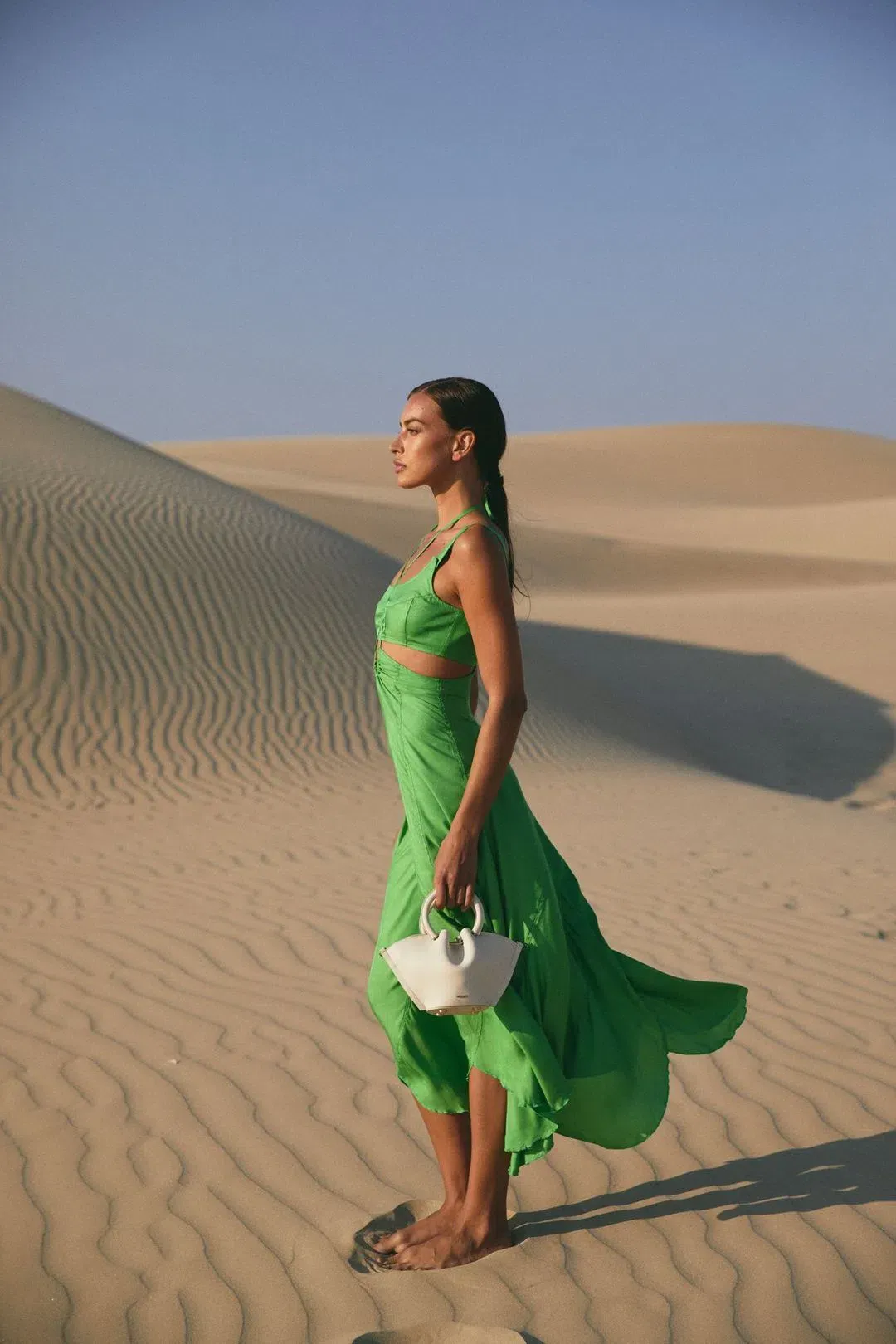 Cult Gaia Eileen Dress Green Size 8 for rent on The Volte - main image