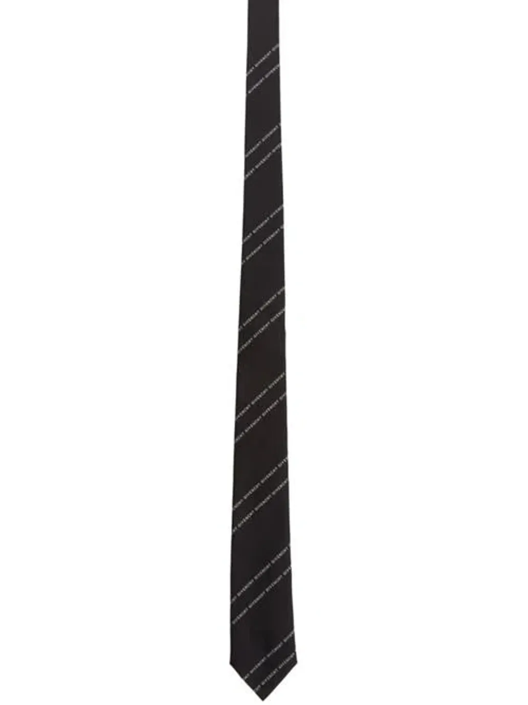 Givenchy Black & White Silk Pinstripes Tie for rent on The Volte - main image