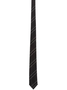 Givenchy Black & White Silk Pinstripes Tie for rent on The Volte - image 2