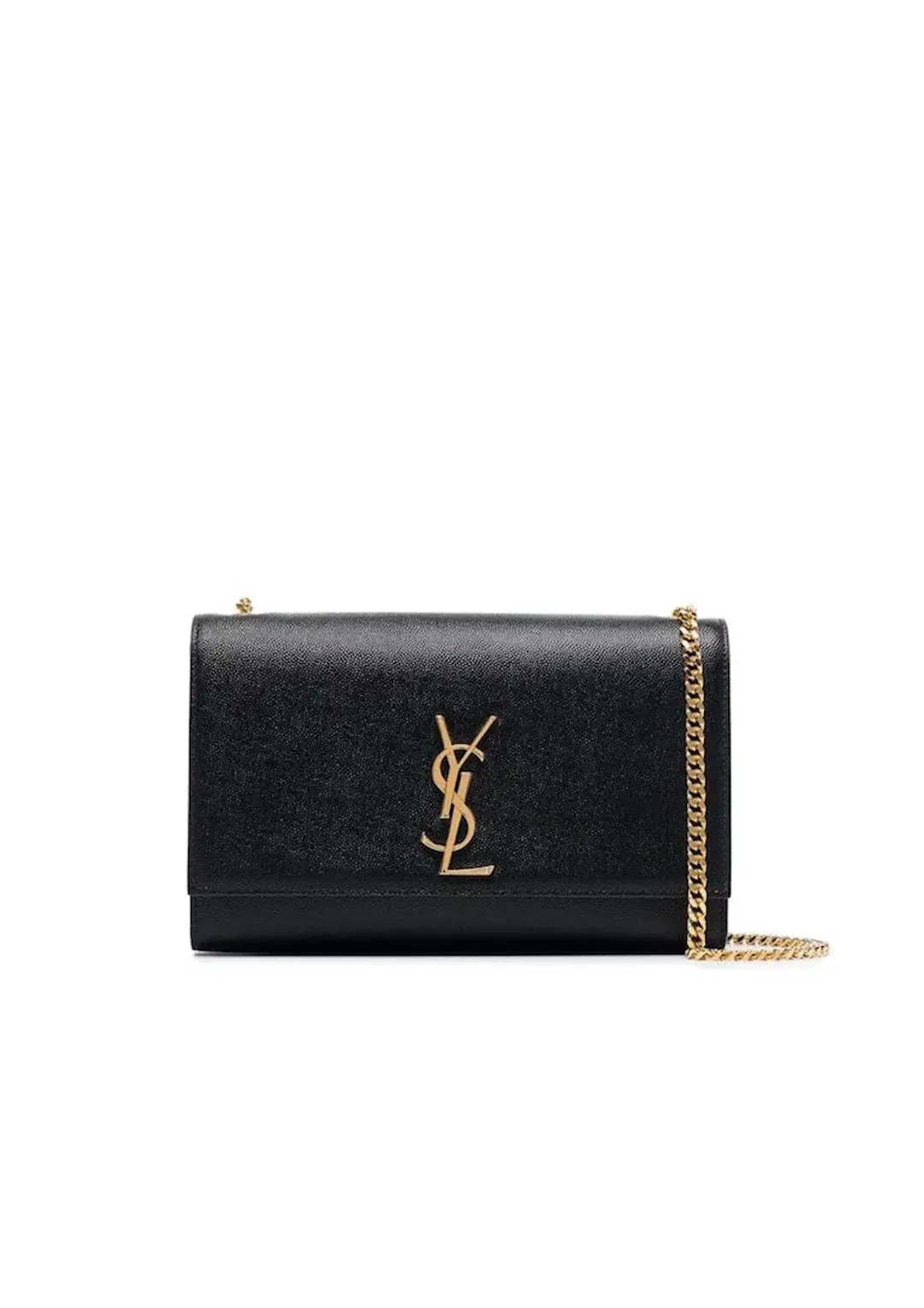Saint Laurent Kate Textured Leather Chain Bag Medium Black for rent on The Volte - main image