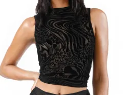 I.AM.GIA Amina Top Black Burnout Size S for rent on The Volte - image 2