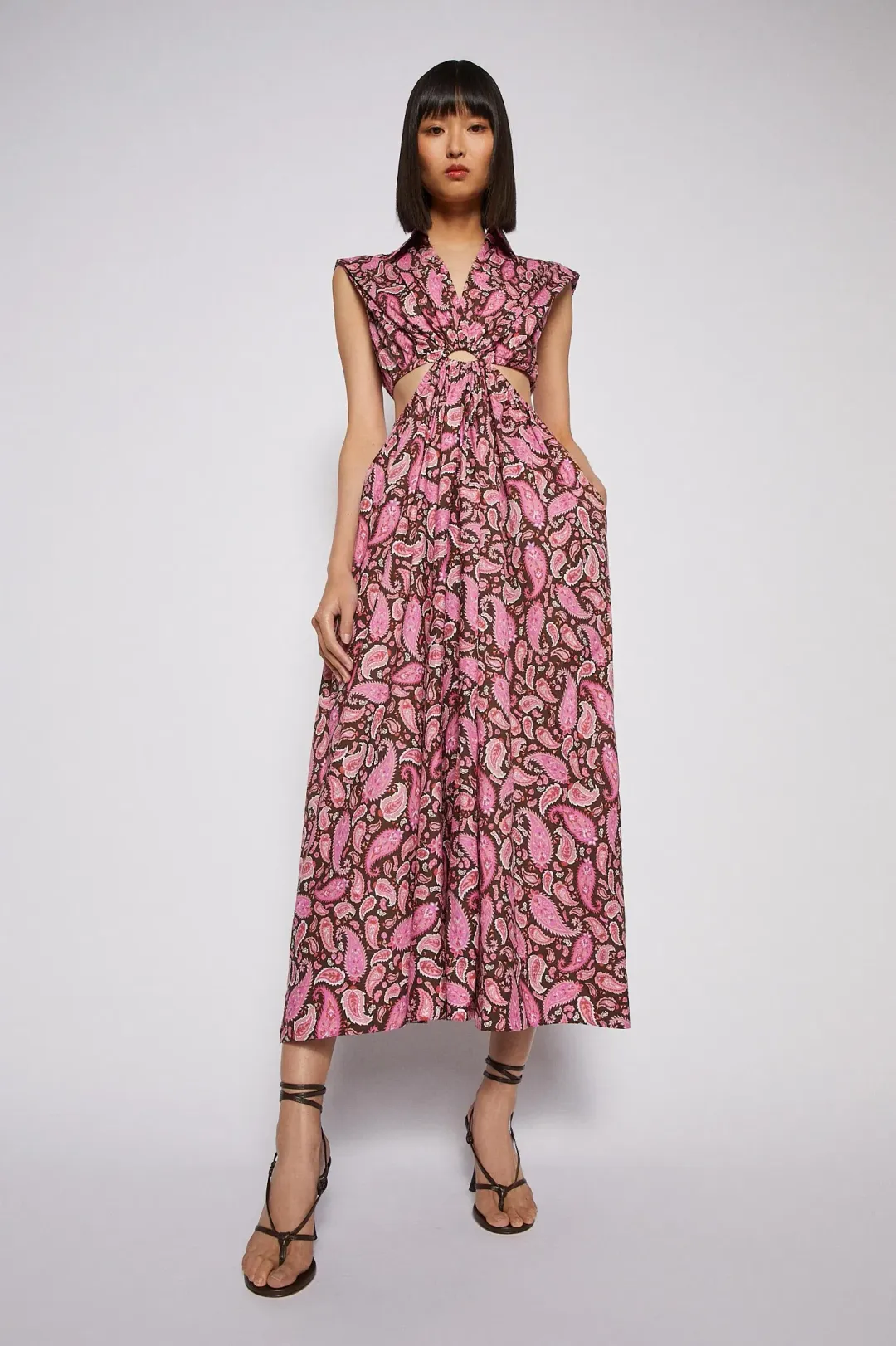 Scanlan Theodore Cotton Paisley Ring Dress Print Size 8  for rent on The Volte - main image