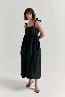 Aje Savoy Midi Dress in Black Size 6 for rent on The Volte - image 1