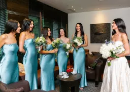 Bec & Bridge Moon Dance Strapless Dress in Sea Spray Blue Size 12 for rent on The Volte - image 4