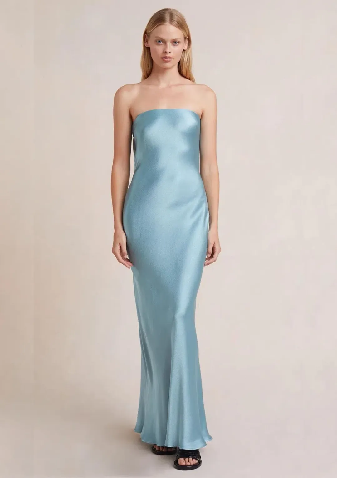 Bec & Bridge Moon Dance Strapless Dress in Sea Spray Blue Size 12 for rent on The Volte - main image