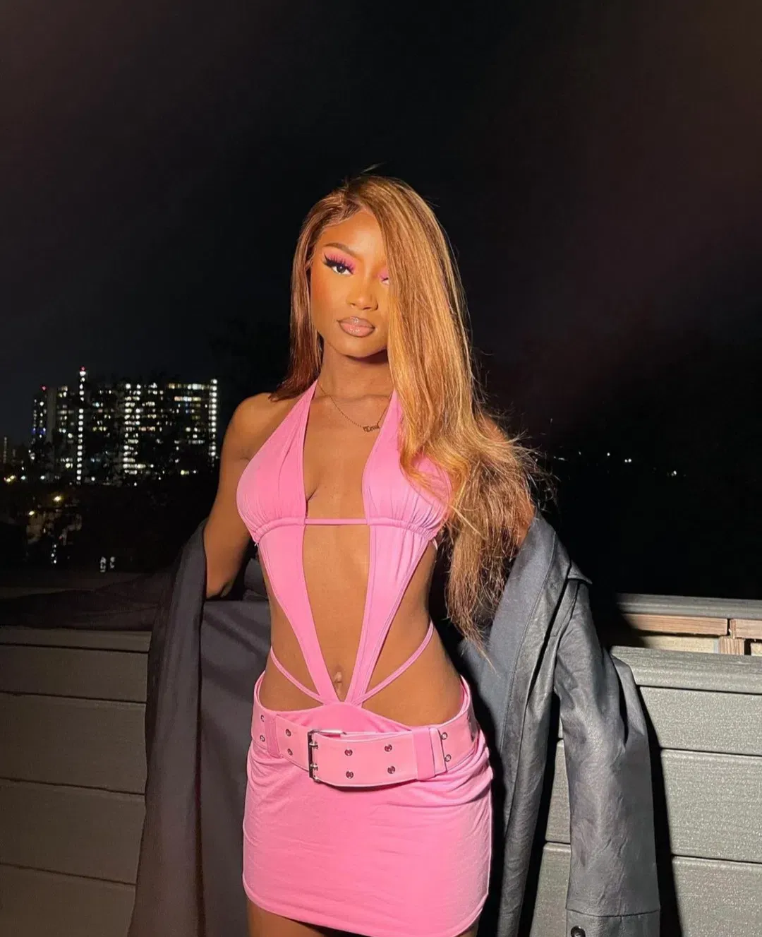 I AM GIA Luira Mini Dress Pink Size 6 for rent on The Volte - main image