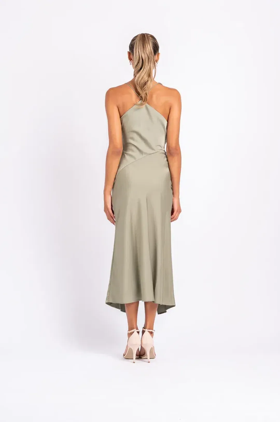 One Fell Swoop Muse Dress in Serpent Green Size 8 for rent on The Volte - main image