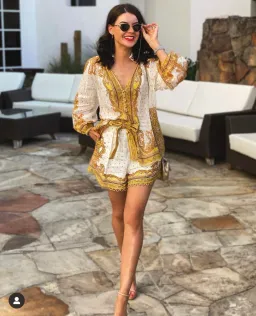 Zimmermann Bells Paisley Blouse & Short Set Print Size 1 for rent on The Volte - image 7