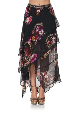 Camilla Asymmetrical Ruffle Skirt Mirror Mirror Print Size S for rent on The Volte - image 4