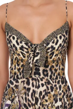 Camilla Long Dress With Tie Front Nomadic Nymph Print Size S for rent on The Volte - image 7