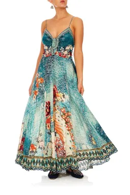 Camilla Long Dress With Tie Front Her Heirloom Print Size S for rent on The Volte - image 2