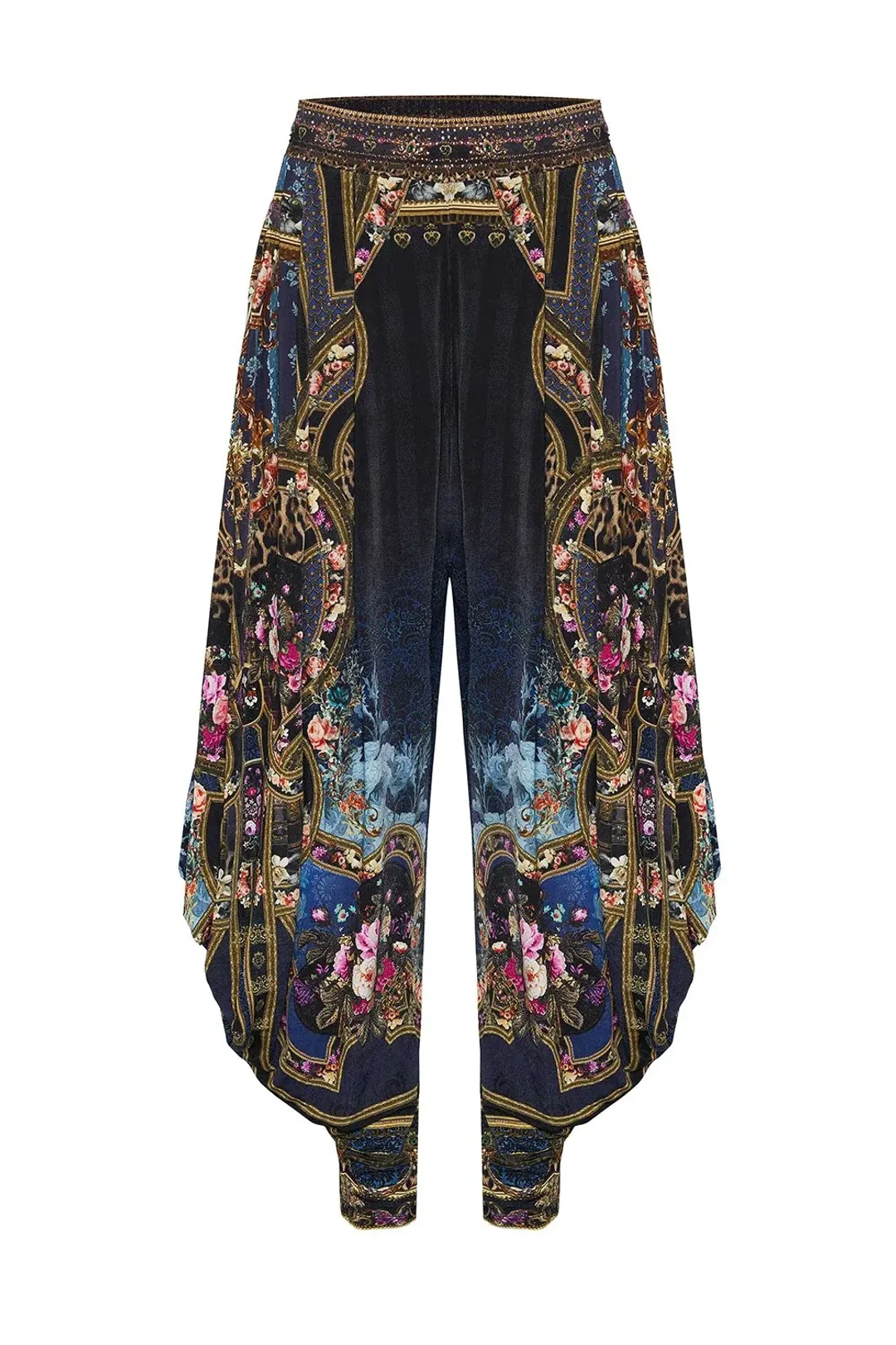 Camilla Jersey Drape Pant Fields of Treasure Print Size S / AU 8 for rent on The Volte - main image