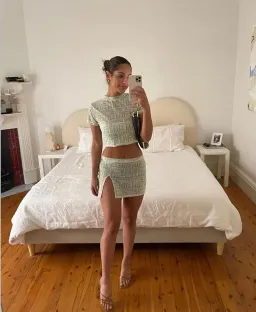 With Harper Lu Monogram Set Green Size XS for rent on The Volte - image 3