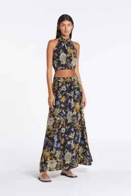 Sir The Label Lilian Halter Top Size 1 and Skirt Size 2 Set in Delia Print for rent on The Volte - image 1