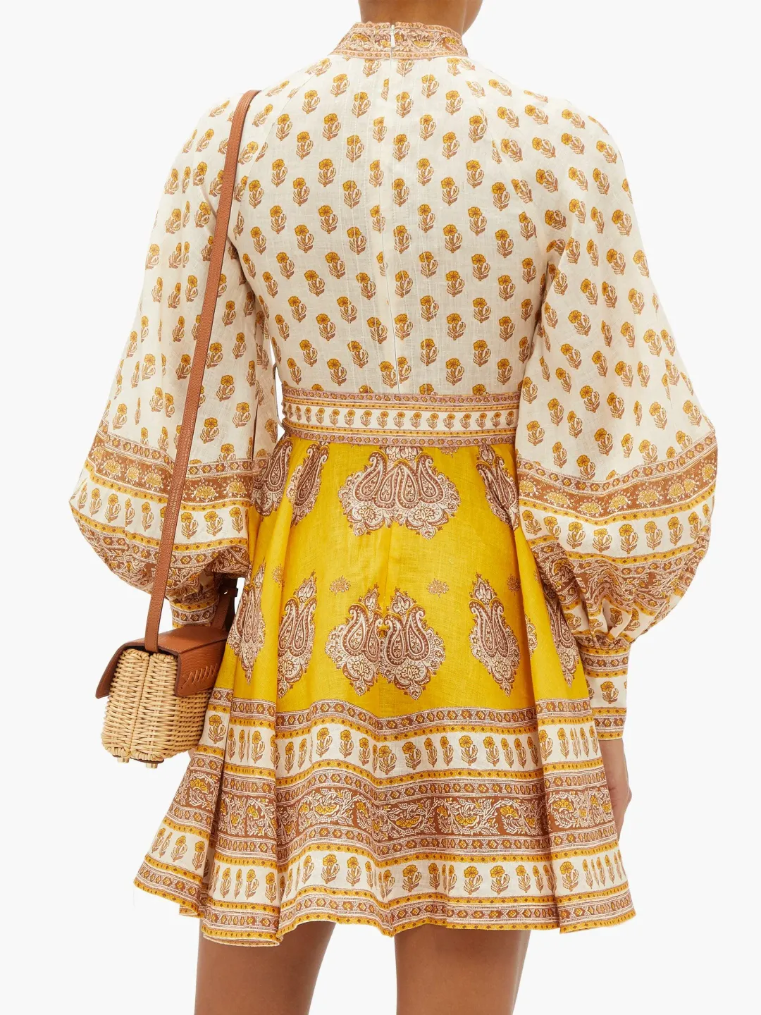 Zimmermann Bonita Paisley Mini Dress Print Size 0/Au 8 for rent on The Volte - main image