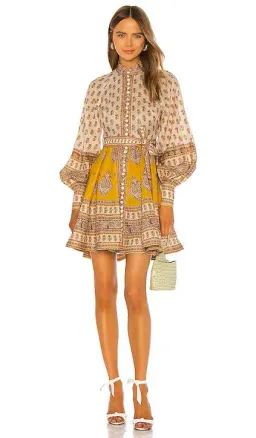 Zimmermann Bonita Paisley Mini Dress Print Size 0/Au 8 for rent on The Volte - image 1