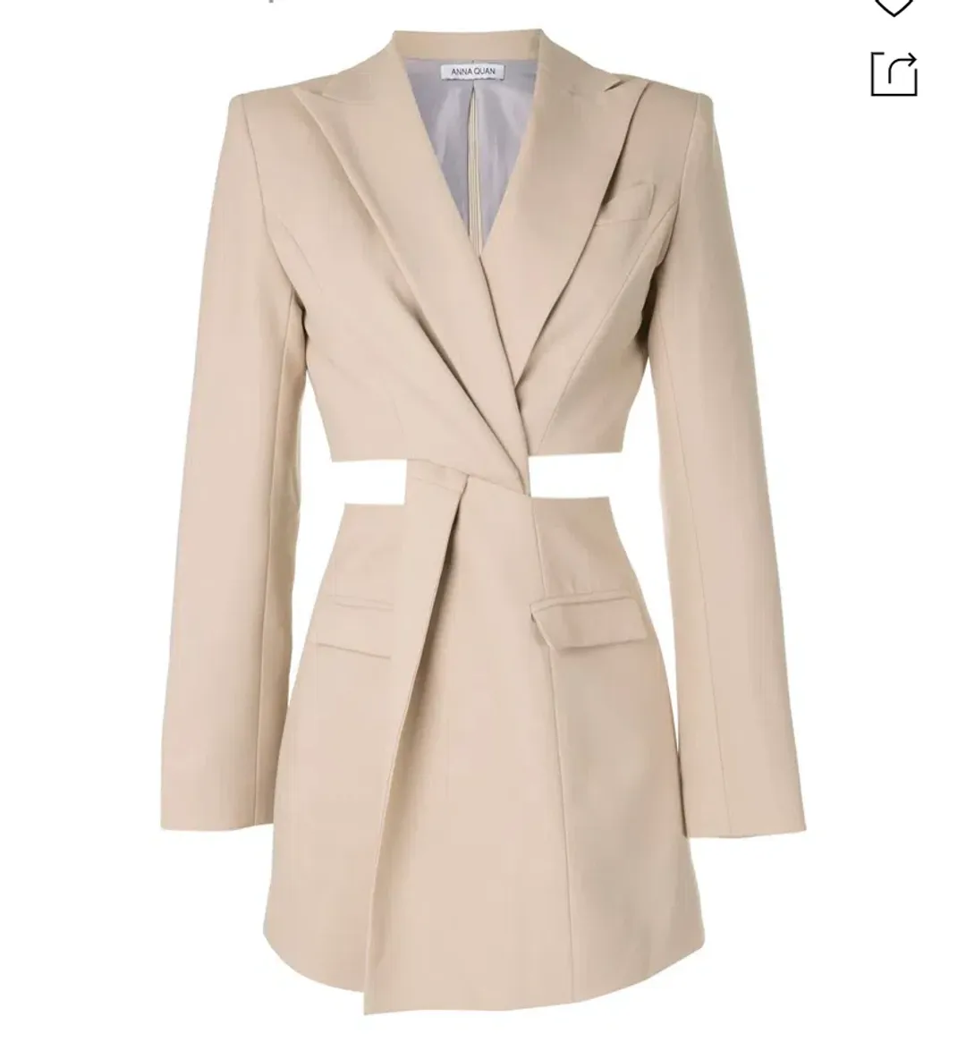 Anna Quan Chiara Dress Beige Size 8 for rent on The Volte - main image