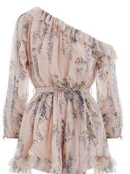 Zimmermann Folly Whimsy Playsuit Blush Nude Floral Size 8 for rent on The Volte - image 2