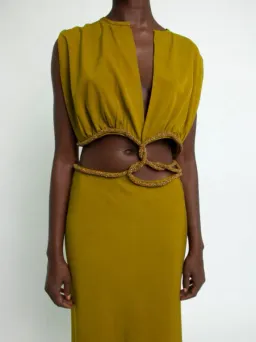 Christopher Esber Crystal Interweave Dress Size 8  for rent on The Volte - image 3