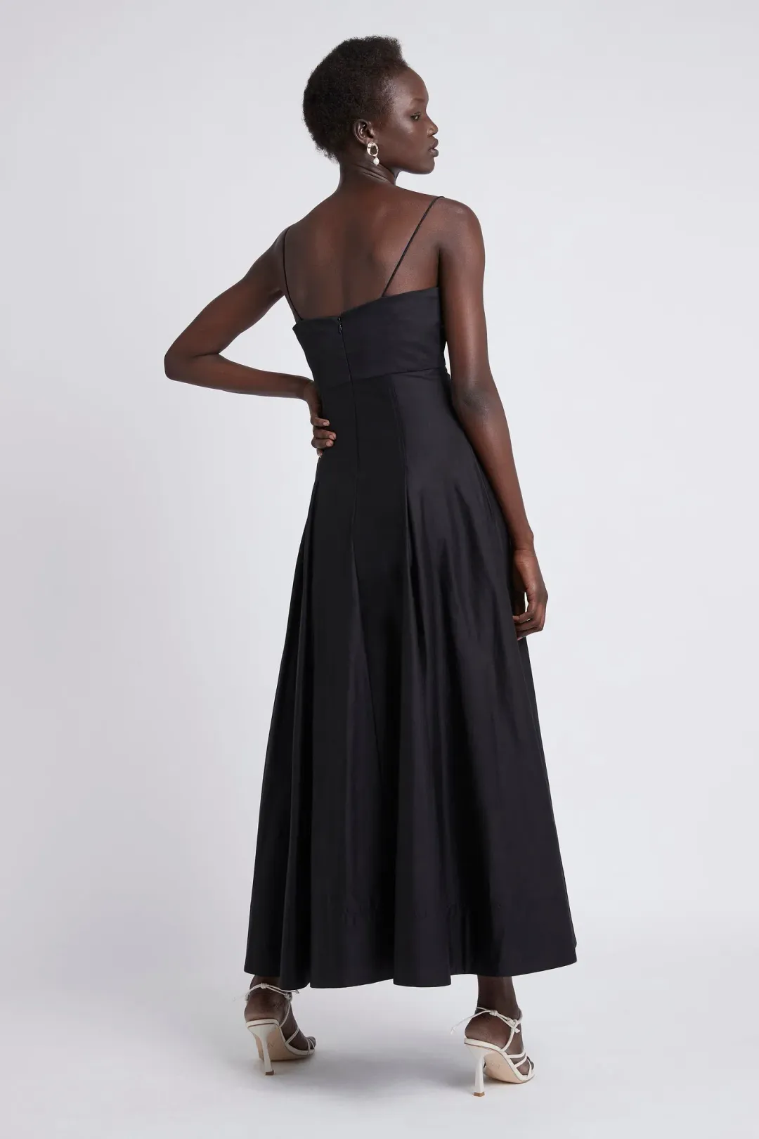 Aje Solstice Strappy Ring Midi Dress Black Size 8 for rent on The Volte - main image