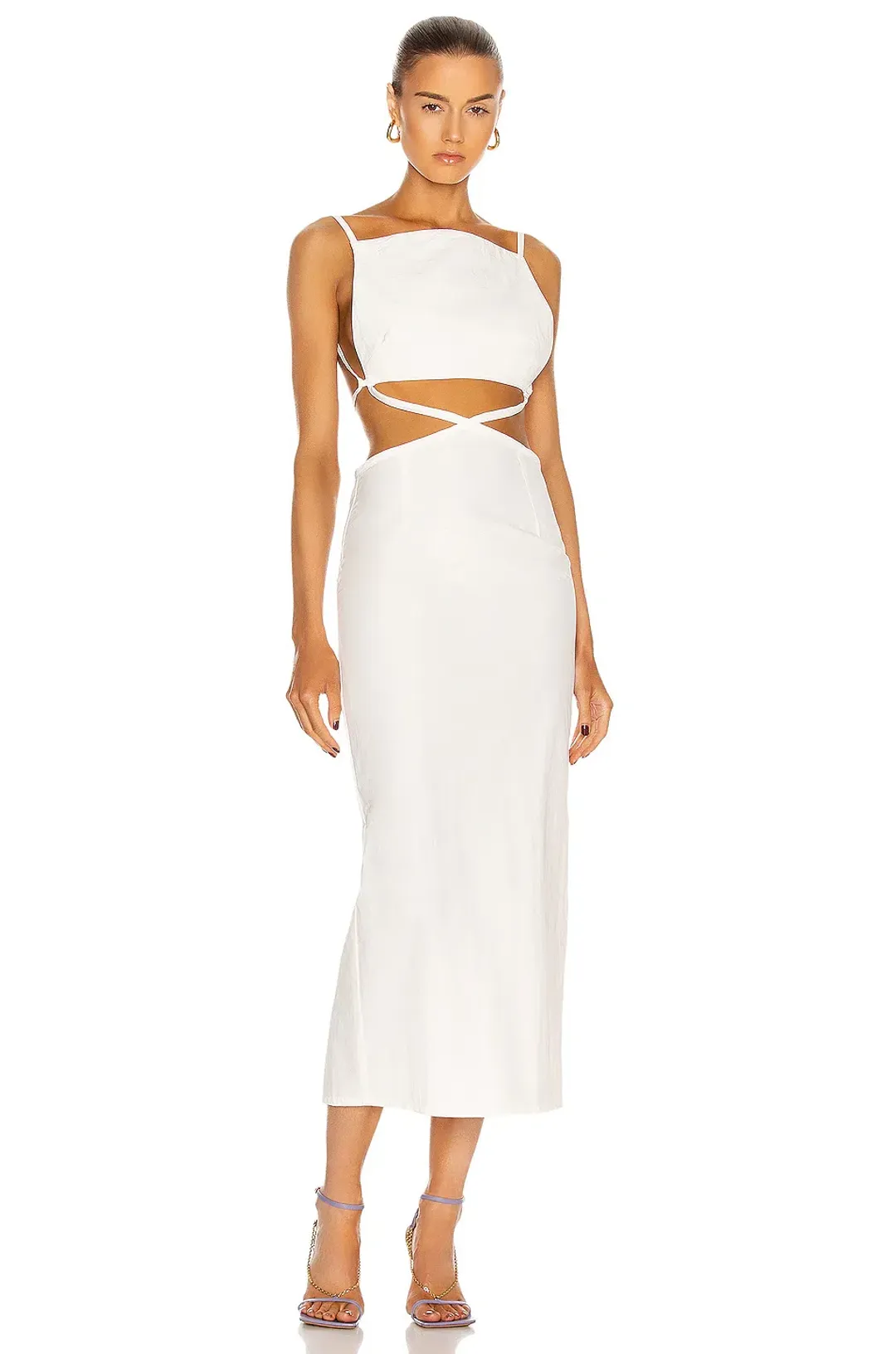 Christopher Esber Carly Squared Tie Dress White Size 8 for rent on The Volte - main image