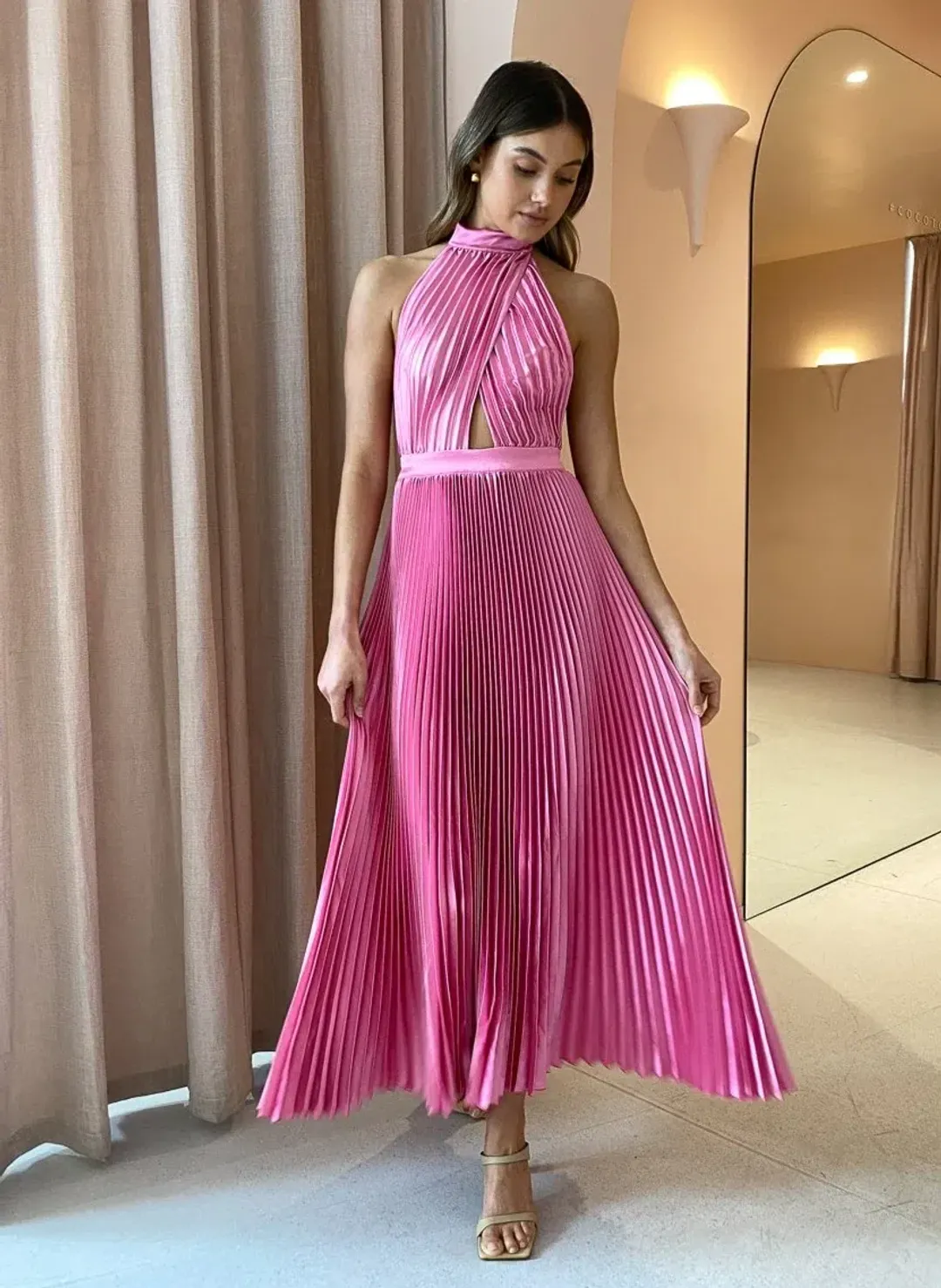 Lidee - Renaissance Gown, Hot Pink, Size 8  for rent on The Volte - main image