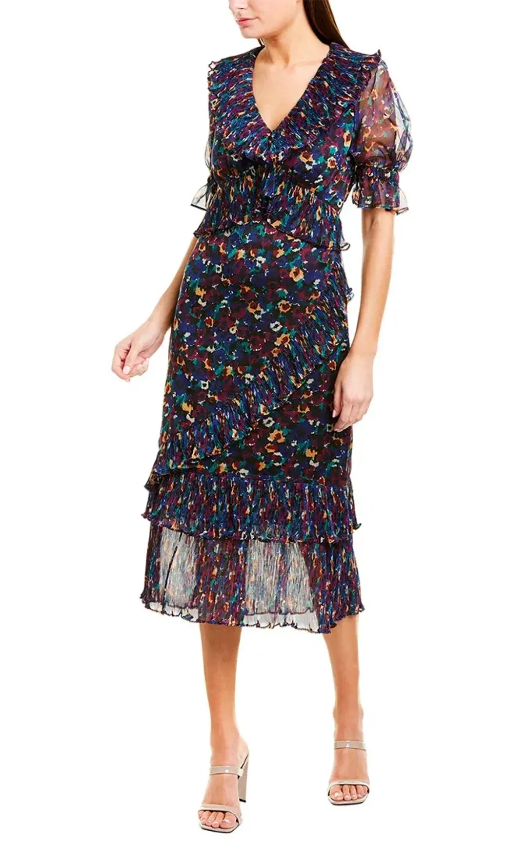 Talulah On the Rocks Midi Dress in Confetti Bloom Print Size L for rent on The Volte - main image
