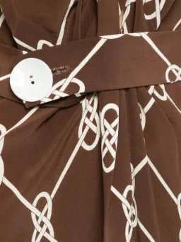 Manning Cartell Figure 8 Midi Dress Brown Print Size 12 for rent on The Volte - image 4