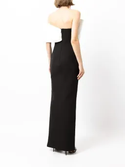 Rachel Gilbert Two-Tone Bow-Detail Gown Black Size AU 8  for rent on The Volte - image 2