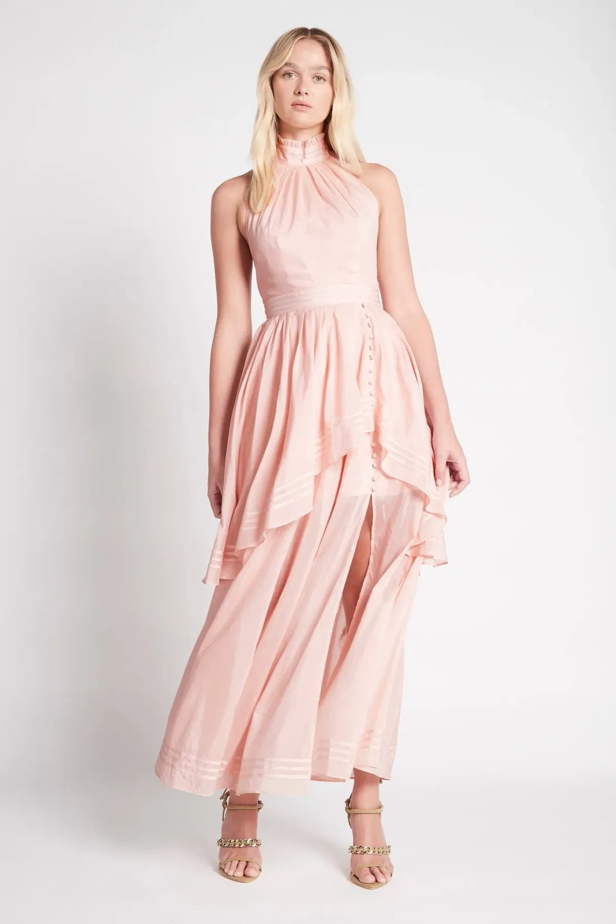 Aje Bungalow Sienna Dress Blush Size 10 for rent on The Volte - main image