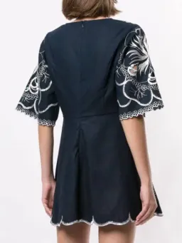 Alice McCall Dissolving Hearts Mini Dress Navy Size 10 for rent on The Volte - image 5