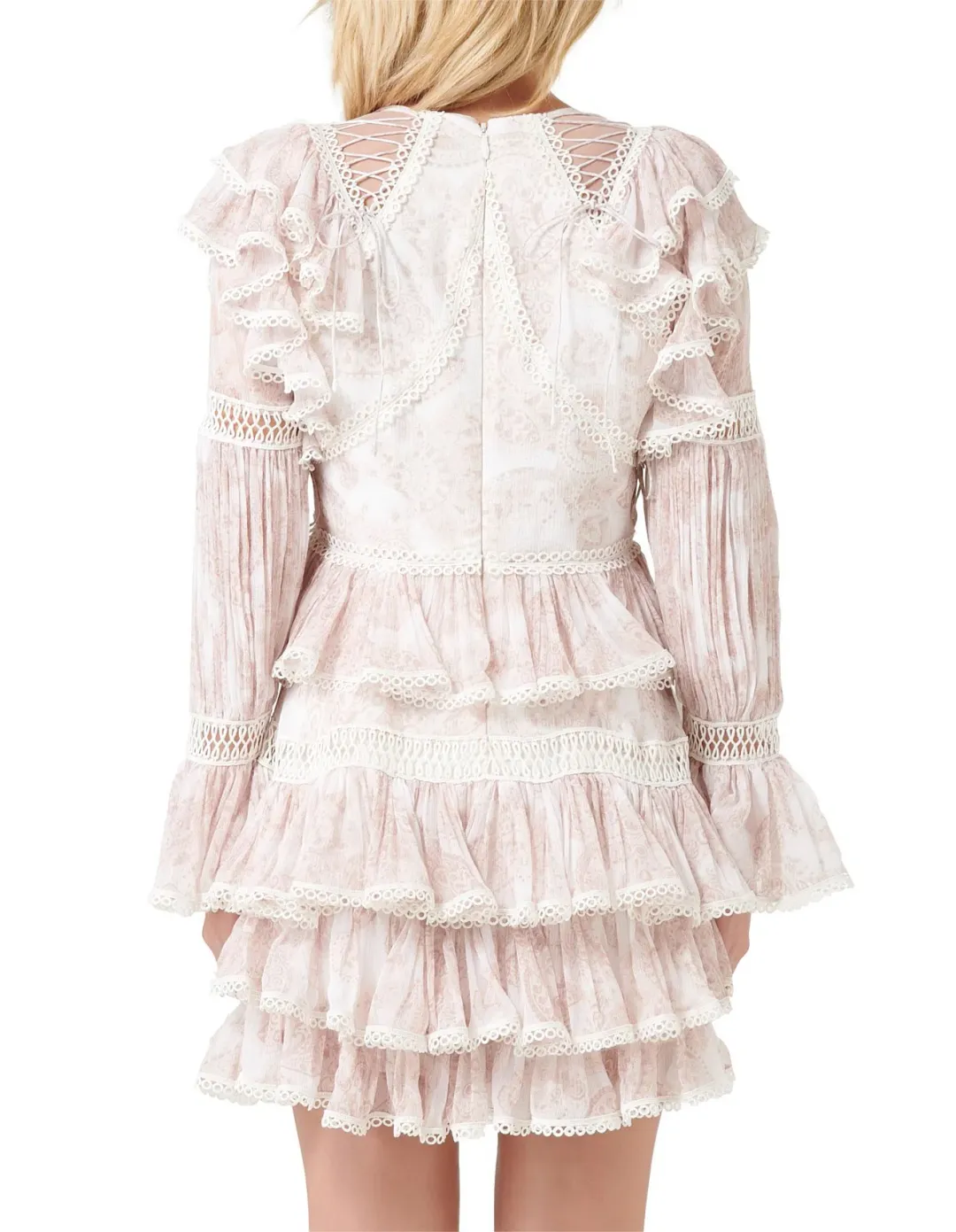 Thurley Papilio Mini Dress Dusty Pink Size 10 for rent on The Volte - main image