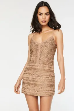 Tigerlily Portina Fenella Mini Dress Brown Size 10 for rent on The Volte - image 2