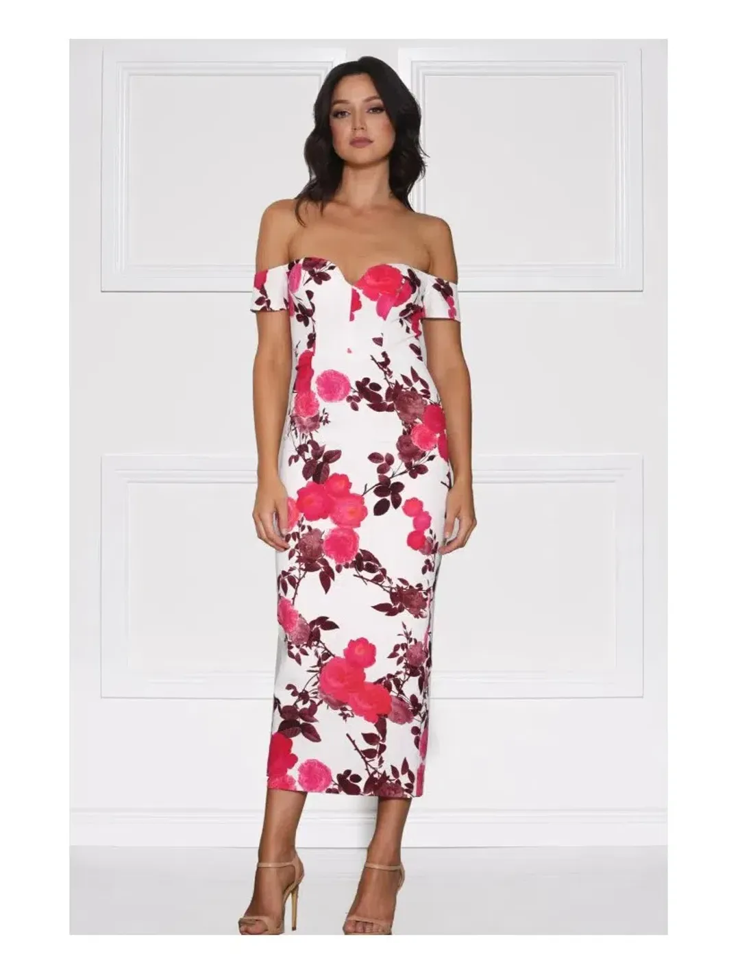 Elle Zeitoune Charlie Dress Rose Print Size 6 for rent on The Volte - main image