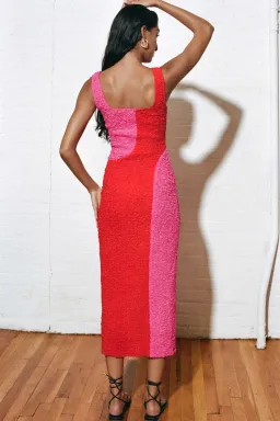 Mara Hoffman Sloan Dress Red Pink Size 8  for rent on The Volte - image 2
