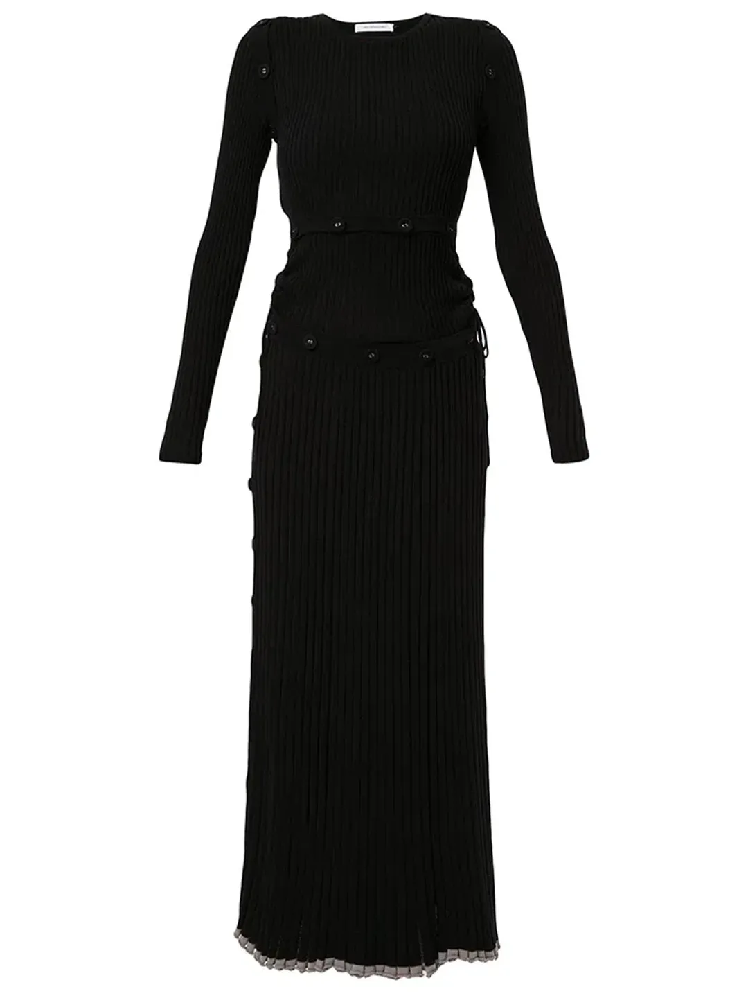 Christopher Esber Deconstructed Long Sleeve Dress Black Size 8  for rent on The Volte - main image