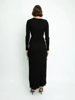 Christopher Esber Deconstructed Long Sleeve Dress Black Size 8  for rent on The Volte - image 2