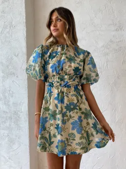 Sir the Label Celia Open Back Mini Dress Marguerite Print Size 6 for rent on The Volte - image 2