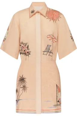 Alemais Marina Mini Shirtdress Print Size 14  for rent on The Volte - image 5